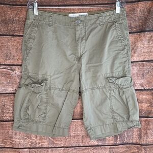 Converse One Star Men's Green Cargo Shorts Skater Size 32 Pockets R-2117